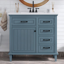Load image into Gallery viewer, Modern Bathroom Vanity With Sink Top, Flip Drawers, Adjustable Shelf
