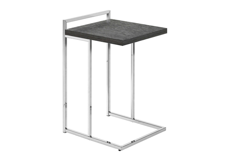 Metal And Wood End Table - Gray / Silver