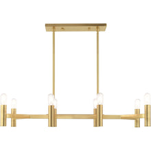 Load image into Gallery viewer, 18" Eight Light Dimmable Chandelier With Shades - Brass
