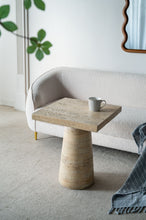 Load image into Gallery viewer, Square Side Table With Pedestal Base
