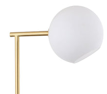 Load image into Gallery viewer, 21" White Round Globe Lamp With Globe Shade
