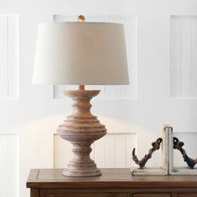 Load image into Gallery viewer, 27" Brown Urn Bedside Lamp With Drum Shade
