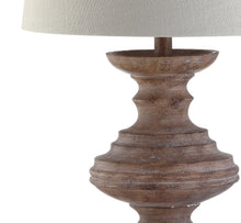 Load image into Gallery viewer, 27" Brown Urn Bedside Lamp With Drum Shade

