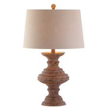 Load image into Gallery viewer, 27" Brown Urn Bedside Lamp With Drum Shade
