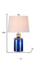 Load image into Gallery viewer, 24" Clear Novelty Table Lamp With Drum Shade

