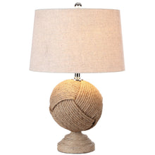 Load image into Gallery viewer, 24" Brown Globe Table Lamp With Drum Shade
