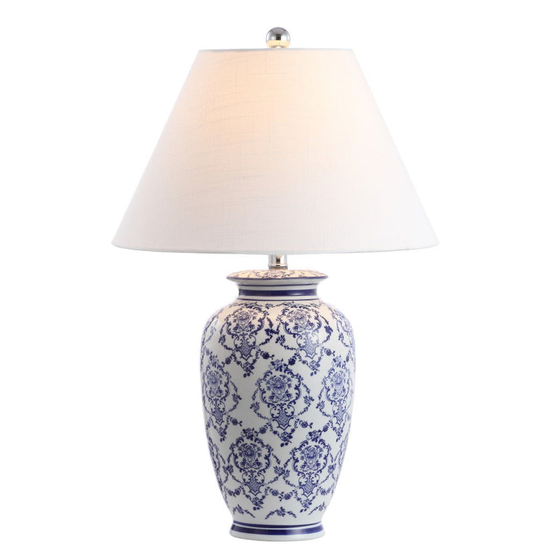 26" Novelty Table Lamp With Globe Shade - Blue