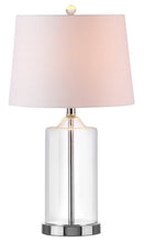 Load image into Gallery viewer, 25" Silver Bedside Lamp With Drum Shade
