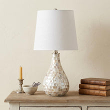 Load image into Gallery viewer, 21" Clear Novelty Desk Lamp With Drum Shade
