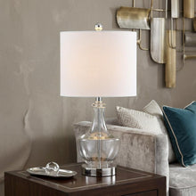 Load image into Gallery viewer, 20" Silver Novelty Desk Lamp With Drum Shade
