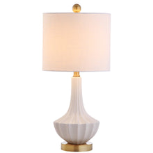 Load image into Gallery viewer, 22" Gold Urn Table Lamp With Drum Shade
