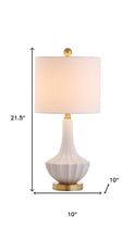 Load image into Gallery viewer, 22" Gold Urn Table Lamp With Drum Shade
