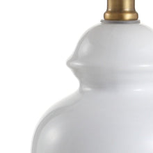Load image into Gallery viewer, 20" White And Gold Urn Table Lamp With Drum Shade
