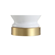 Load image into Gallery viewer, 20" White And Gold Urn Table Lamp With Drum Shade
