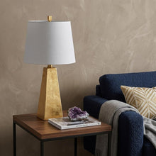Load image into Gallery viewer, 21" Gold Novelty Table Lamp With Globe Shade
