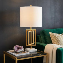 Load image into Gallery viewer, 20" White Novelty Table Lamp With Globe Shade
