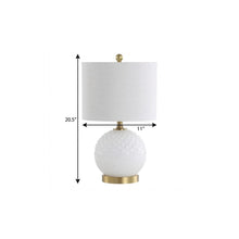 Load image into Gallery viewer, 21" Gold Novelty Table Lamp With Globe Shade
