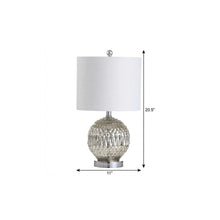 Load image into Gallery viewer, 21" Silver Novelty Table Lamp With Globe Shade
