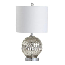 Load image into Gallery viewer, 21" Silver Novelty Table Lamp With Globe Shade
