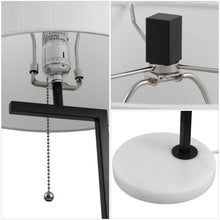 Load image into Gallery viewer, 25" White Novelty Table Lamp With Drum Shade
