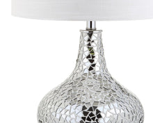 Load image into Gallery viewer, 26" Silver Novelty Table Lamp With Drum Shade
