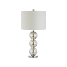 Load image into Gallery viewer, Set of Two 27" Silver Novelty Table Lamps With Drum Shades
