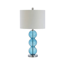 Load image into Gallery viewer, Set of Two 27" Silver Novelty Table Lamps With Drum Shades
