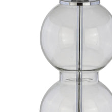 Load image into Gallery viewer, Set of Two 27" Silver Novelty Table Lamps With Drum Shades
