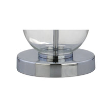 Load image into Gallery viewer, Set of Two 27" Silver Novelty Table Lamps With Drum Shades
