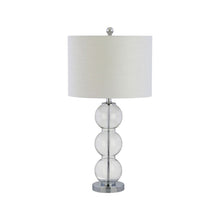 Load image into Gallery viewer, Set of Two 27" Silver Novelty Table Lamps With Drum Shades
