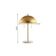 Load image into Gallery viewer, 21" White Round Table Lamp With Globe Shade
