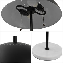Load image into Gallery viewer, 21" White Round Table Lamp With Globe Shade

