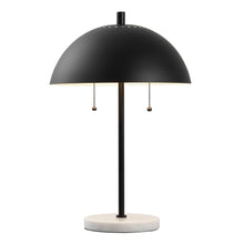Load image into Gallery viewer, 21" White Round Table Lamp With Globe Shade
