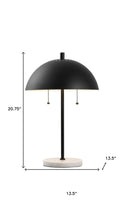 Load image into Gallery viewer, 21" White Round Table Lamp With Globe Shade
