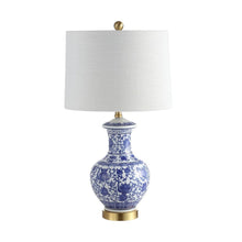 Load image into Gallery viewer, Set of Two 25" Gold Novelty Table Lamps With Globe Shades

