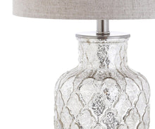 Load image into Gallery viewer, Set of Two 25" Silver Table Lamps With Drum Shades
