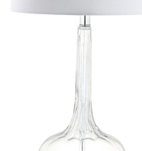 Load image into Gallery viewer, Set of Two 29" Clear Novelty Table Lamps With Drum Shades
