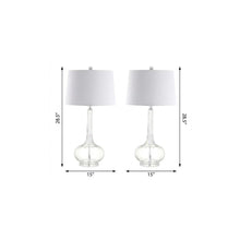 Load image into Gallery viewer, Set of Two 29" Clear Novelty Table Lamps With Drum Shades
