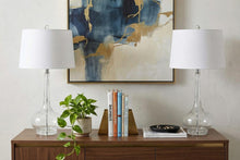 Load image into Gallery viewer, Set of Two 29" Clear Novelty Table Lamps With Drum Shades
