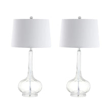 Load image into Gallery viewer, Set of Two 29" Clear Novelty Table Lamps With Drum Shades
