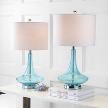 Load image into Gallery viewer, Set of Two 26" Silver Novelty Table Lamps With Drum Shades
