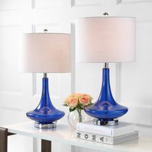 Load image into Gallery viewer, Set of Two 26" Silver Novelty Table Lamps With Drum Shades
