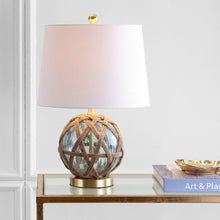 Load image into Gallery viewer, 22" Gold Novelty Table Lamp With Drum Shade
