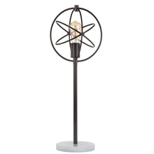 Load image into Gallery viewer, 27" White Novelty Table Lamp With Globe Shade
