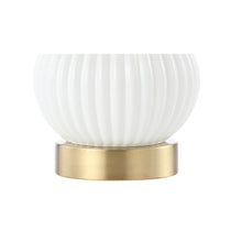 Load image into Gallery viewer, 20" Gold Globe Globe Lamp With Drum Shade
