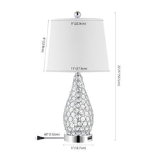 Load image into Gallery viewer, Set of Two 22" Silver Gourd Table Lamps With Empire Shades
