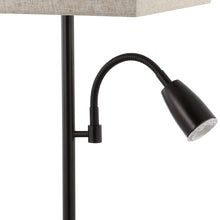 Load image into Gallery viewer, Set of Two 26" Antiqued Bronze Swing Arm Table Lamps With Square Shades

