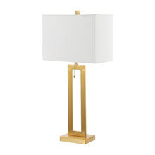 Load image into Gallery viewer, Set of Two 29" Gold Table Lamps With Shades
