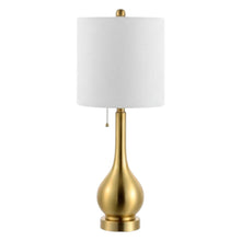 Load image into Gallery viewer, Set of Two 24" Gold Gourd Table Lamps With Drum Shades
