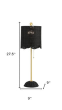 Load image into Gallery viewer, Set of Two 28" Black Table Lamps With Drum Shades
